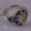 Silver Palace Ethiopian Opal Gemstone 925 Sterling Silver Bohemian Oxidized