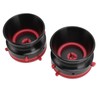 1 Pair NAB Hub Adapters Black Polished Aluminum Alloy Red