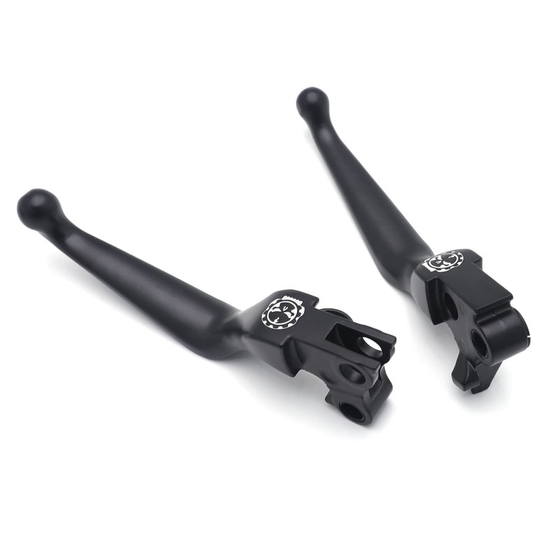 HTTMT- Black Skull Brake Clutch Hand Lever Compatible with H-D