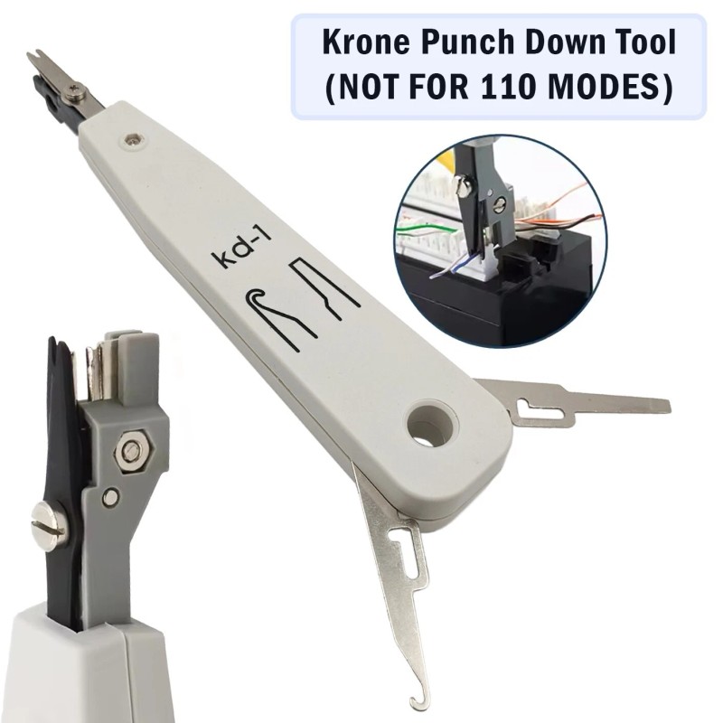 Electronix Express 9-in-1 Network Toolkit: RJ45 Ethernet Crimper, Krone PunchDown,
