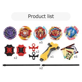 GOIJRER Metal Master Fusion Gyro Toys for Kids, 5 Pieces Battling Top Battle Burst High Performance Set with 2 Launchers