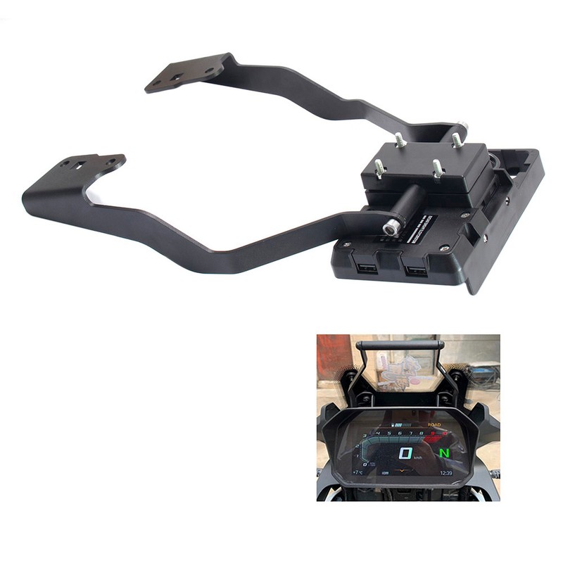 Motorcycle GPS Navigation Bracket Front Bar Stand Mobile Phone GPS