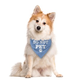 ZPPRJF Do Not Pet Dog Bandana, Baby Blue Dog Bandana, Funny Cute Dog Bandana, Pet Dog Triangle Scarf, Pet Dog Scarf Accessories, Gift for Dog Lover, Dog Bandana for Small Medium Large Dogs (E60)