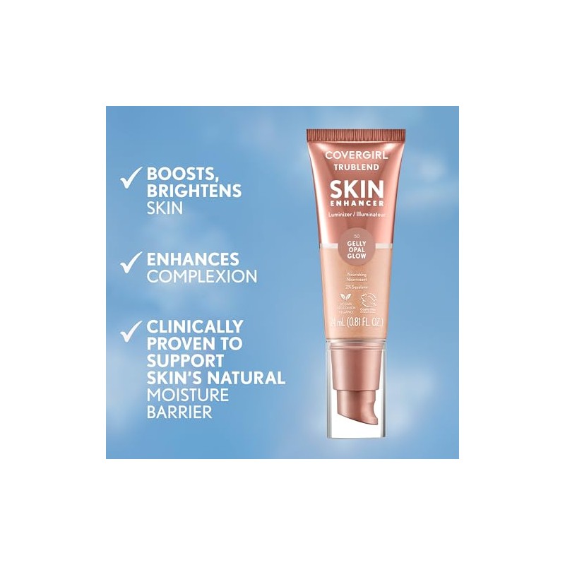 COVERGIRL TruBlend Skin Enhancer, Iluminador, 50 Gelly Opal Glow, 24