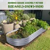 Land Guard Galvanized Raised Garden Bed Kit, Galvanized Planter Garden