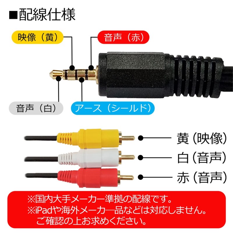 3A Company AVC-AV3530 4 Pole Mini to AV Converter Cable,