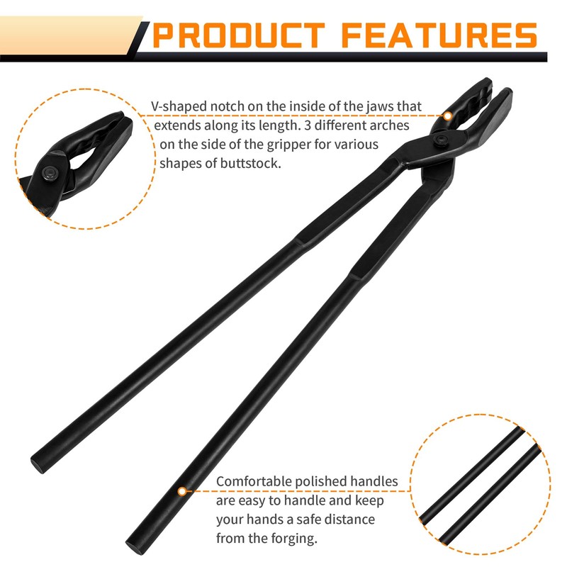 Bonbo Blacksmith Tool Set Includes Wolf Jaw Tongs Blacksmith Tongs