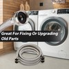 2 Pack Foskan 5FT Stainless Steel Braided Washing Machine Hose,Burst