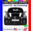 The Pixel Hut Black Hood Bonnet Stripes Decals for Mini