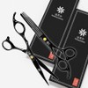 Haruka luxury hairdressing scissors set, black, 1 set / 하루카 고급 미용 가위 세트, 블랙, 1세트