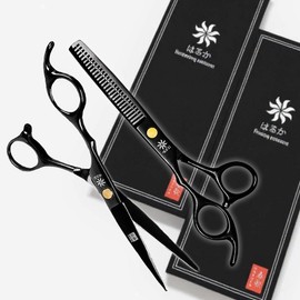 Haruka luxury hairdressing scissors set, black, 1 set / 하루카 고급 미용 가위 세트, 블랙, 1세트