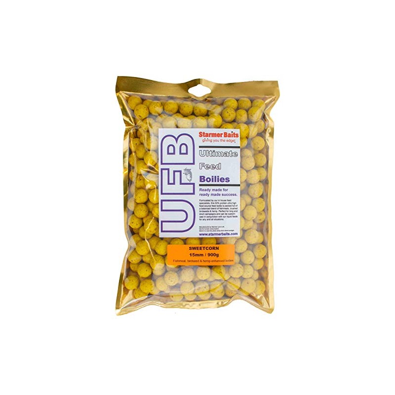 starmerbaits Ultimate feed boilies / 15mm / 900g / Sweetcorn