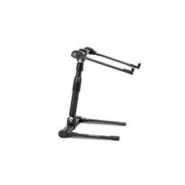 Headliner Gigastand USB+, Adjustable DJ Laptop Stand with Integrated USB-C Hub - Steel & Aluminum Construction, Foldable Design, Telescoping Neck - Perfect for DJs, Musicians, and Creators