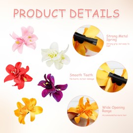 Pack of 5 hair clips flower, flower hair clip, Hawaiian flower hair accessories, bright colours, exquisite production, suitable for wedding, beach party, summer party, photo shoot, holiday, pool
