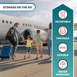 Bramble Large Stroller Bag for Airplane Travel Gate Check in Waterproof 116x53cm (Black)