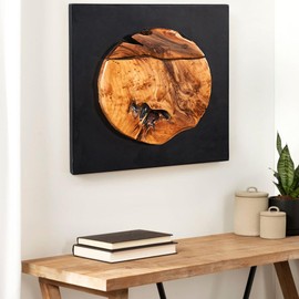 Greenage Cedar Roots Round Wall Decor 17"×17" Hanging Decoration for Home Living Room Bedroom Office