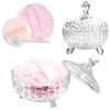 Large Body Powder Puff and Container, Glass Jar Dusting Powder