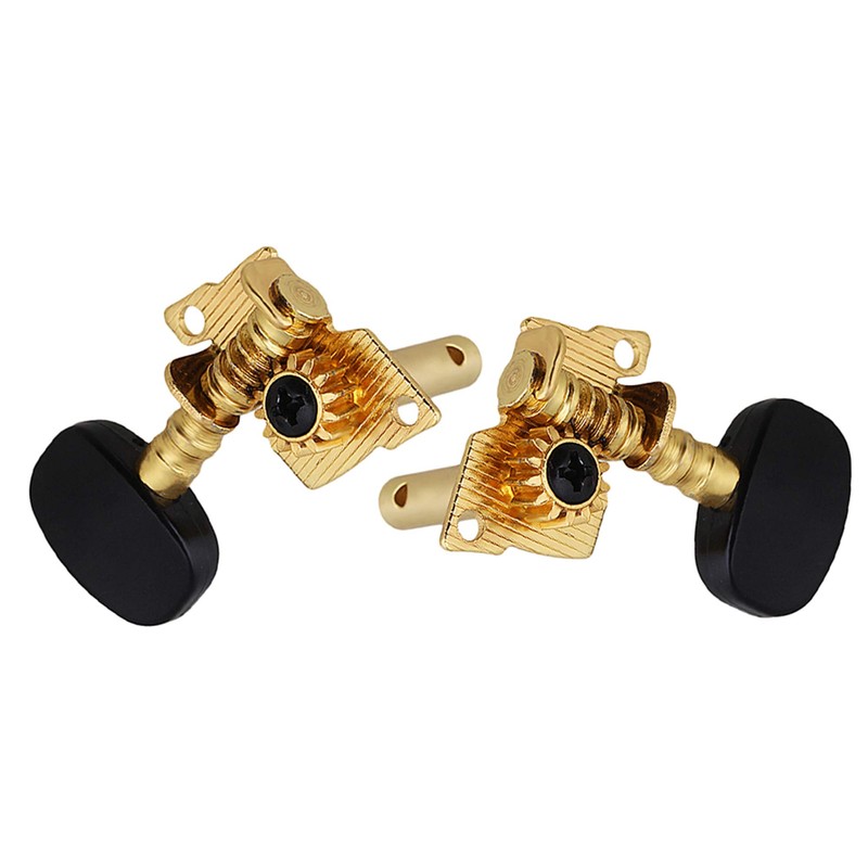 Yibuy Gold-plated 2R2Lチューニングペグマシーン・ヘッドチューナーForウクレレ4弦ギター