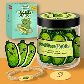 Emotional Support Pickle, 60 Positive Pickle Jar Affirmation Cards , Positive Pickle, Emotional Support Gift, Inspirational Gifts for Women, Unique Birthday Gifts for Women, Teen Girl Gift Trendy Stuff