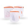 Breathable Micro Mesh Fabric Bra Washing Bags White Set of