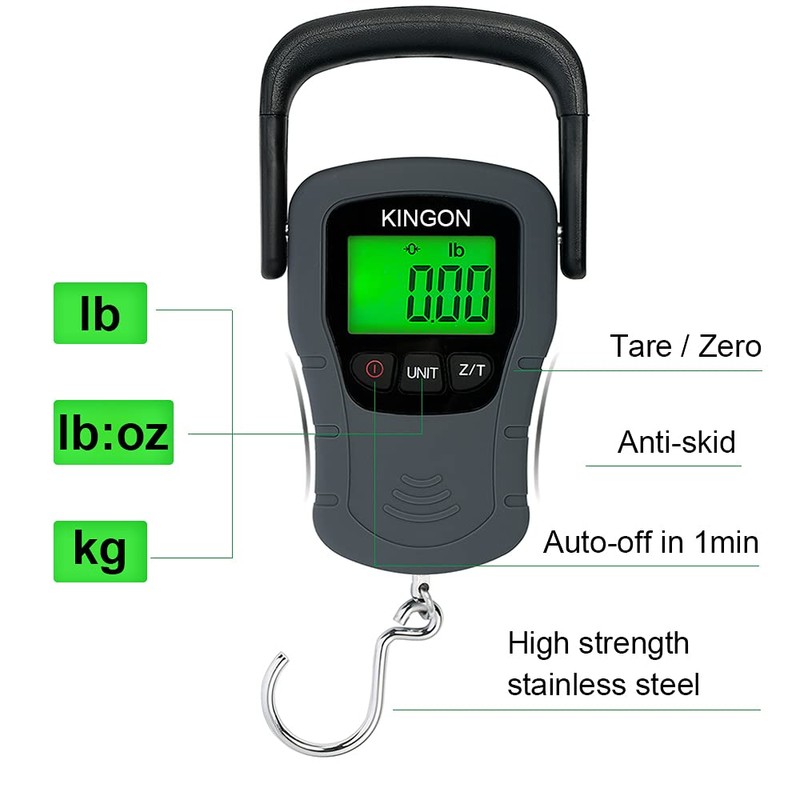 Digital Hanging Luggage Scale with Comfortable Handle and Large Hook,