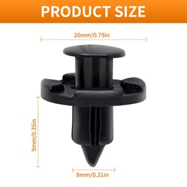 SECLUDE 20PCS Fender Trim Panel Bumper Shield Retainer Fastener Bumper Rivet Push-Type Clips Replace OEM 01553-09321 Compatible with Nissan Infiniti, Dodge MR328954