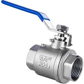 3/4" Ball Valve 304 Stainless Steel Full Port 1000 WOG Two-Piece Domestic Water Pipe Valve Ball Valve for Water Oil & Gas Female