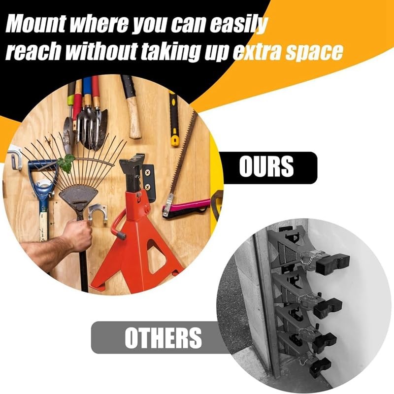 beiyaiey 4 Pcs Jack Stands Wall Mount Organizer, Car Jack