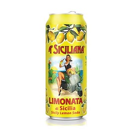 A' Siciliana Sicilian Sparkling Beverage - Refreshing and Delicious Italian Soda made with Sicilian Citrus - Authentic Imported Italian Beverage - Limonata Soda 24 Pack of 11.15 fl oz Cans