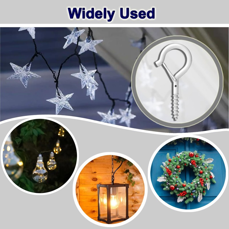 HEDGBOBO 20 Pack Q-Hanger Hooks for String Lights,Ceiling Hooks for