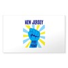 CafePress New Jersey FIST Pump Sticker Rectangle Bumper Sticker Car