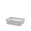 Set of 3 - Small Plastic Storage Baskets | Office Home and Kitchen Tidy Organiser, Plastic Shallow Storage Baskets For Storage Small, Shelf Baskets, 25 x 16 x 6 cm (Cool Grey)