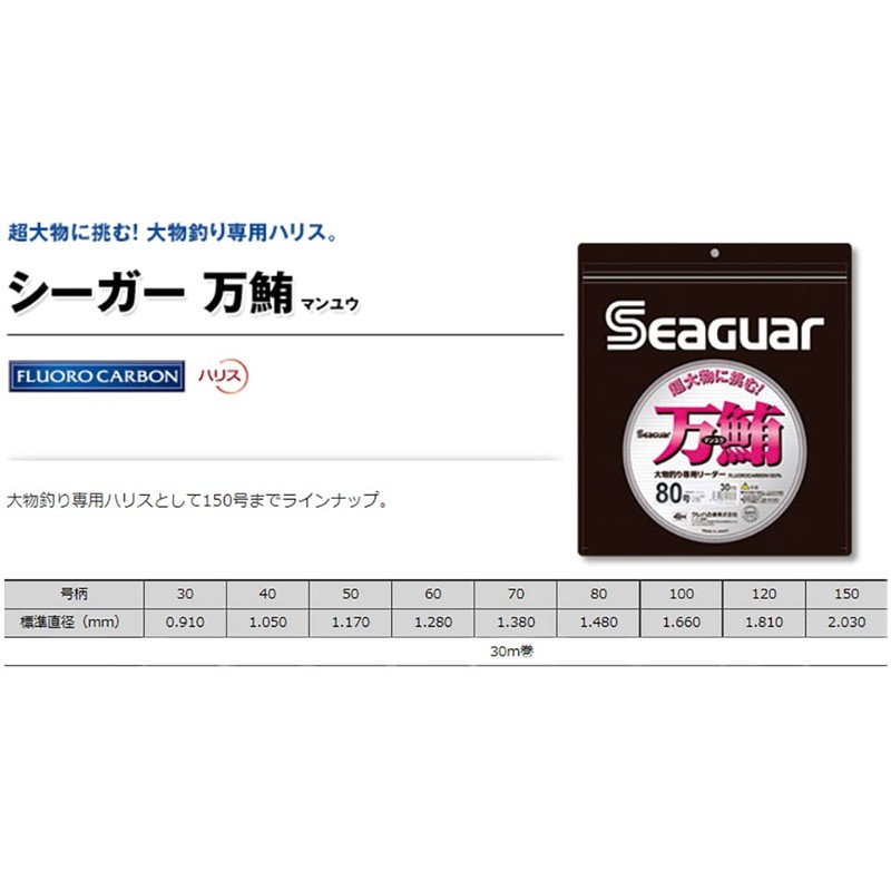 Seaguar Mantuna 98.4 ft (30 m) No. 40, Clear