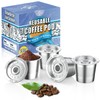 4 Pack K Cup Reusable Coffee Pods for Keurig: Stainless