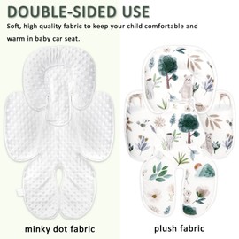 CARUILI 2-in-1 Baby Carseat Head Support, Infant Car Seat Insert for Newborn Girls Boys, Extra Soft Baby Support Pillow for Carseats, Strollers, Swings, Animal