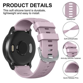 Meliya Silicone Bands Compatible with Coros Pace 3 /Apex 2 Pro/Apex Pro/Apex 46mm Watch Band, Soft Silicone Sport Replacement Wristband for Coros Pace 3 Watch (Lilac Purple)