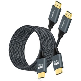 Twozoh 4K HDMI Cable 5M 2 Pack, Nylon Braided High Speed HDMI to HDMI Lead Support 3D/4K@60Hz/2160P/1080P