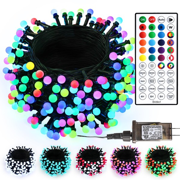 Brizled Color Changing Christmas Lights, 64.96ft 198 LED Christmas Berry