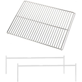 TokyoCamp Bonfire Stand Trivet Stainless Steel Barbecue Grill Easy to Clean Wire Netting Camping Grill (Large) + OP)