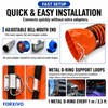 8 Inch Flexible PVC Duct Hose, 25 FT Orange Exhaust