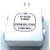 DRUT 1 Input to 4 Output TVs RF Splitter 4