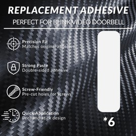 YINORD 6PCS Double Sided Stick Tape for Blink Video Doorbell - Mounting Tape | Heavy Duty Double Sided Tape | Pre-Cut Double-Sided Tape | No Drilling, No Screws, Residue-Free Removal