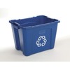 Rubbermaid Commercial Products Stackable Recycling Bin, 14 Gallon, Blue Storage