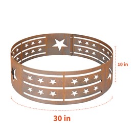 WILD DIGGER Fire Pit Ring, 30" Steel Fire Ring Heavy Duty Carbon Steel Liner, Outdoor Cooking Camping Steel Fire Ring Combo Fire Ring Insert DIY Campfire Liner
