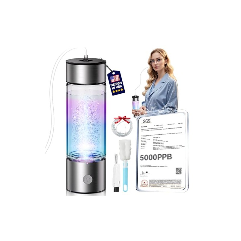 Hydrogen Water Bottle MSDQQTIY 【Innovation SPE&PEM Technology-SGS certification】