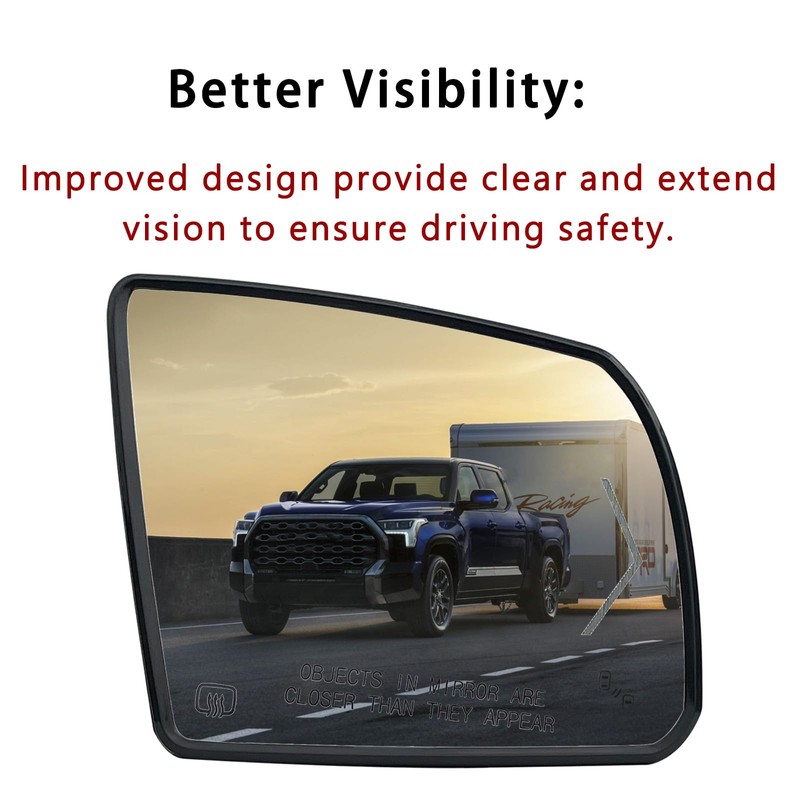 Passenger Side Heated Turn Signal And Blind Spot Detection Mirror