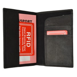 Black RFID Blocking US Passport Cover ID Holder Wallet Credit Card Travel Case