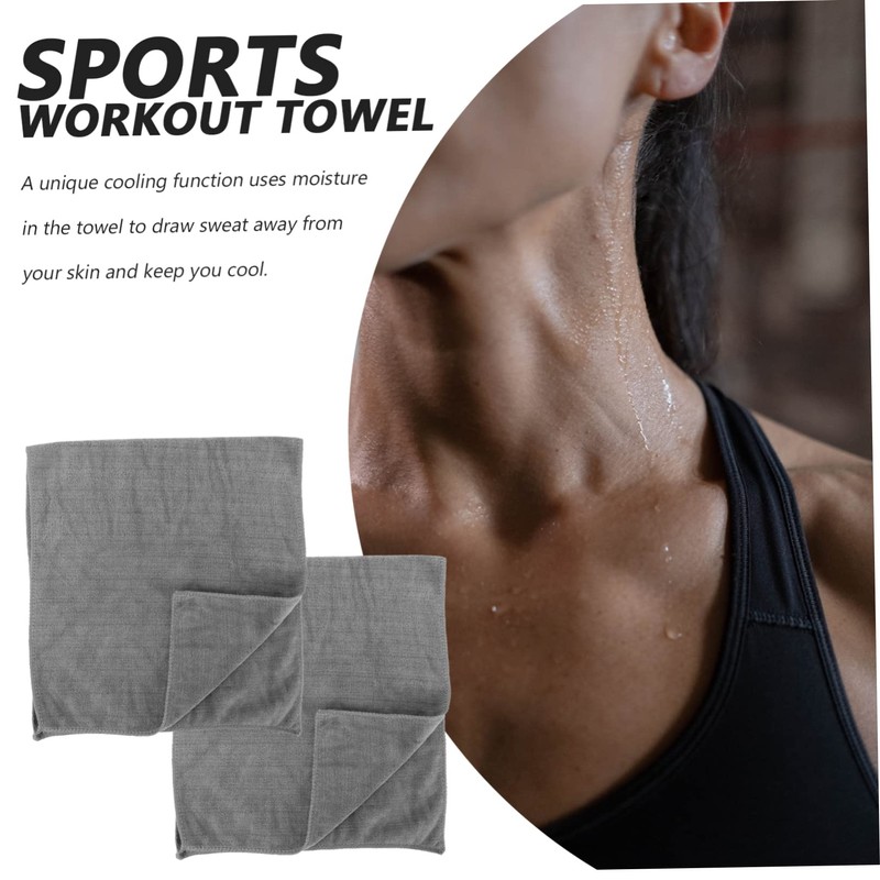 KOMBIUDA 2pcs Microfiber Gym Towels Absorbent Quick Dry Comfortable Workout