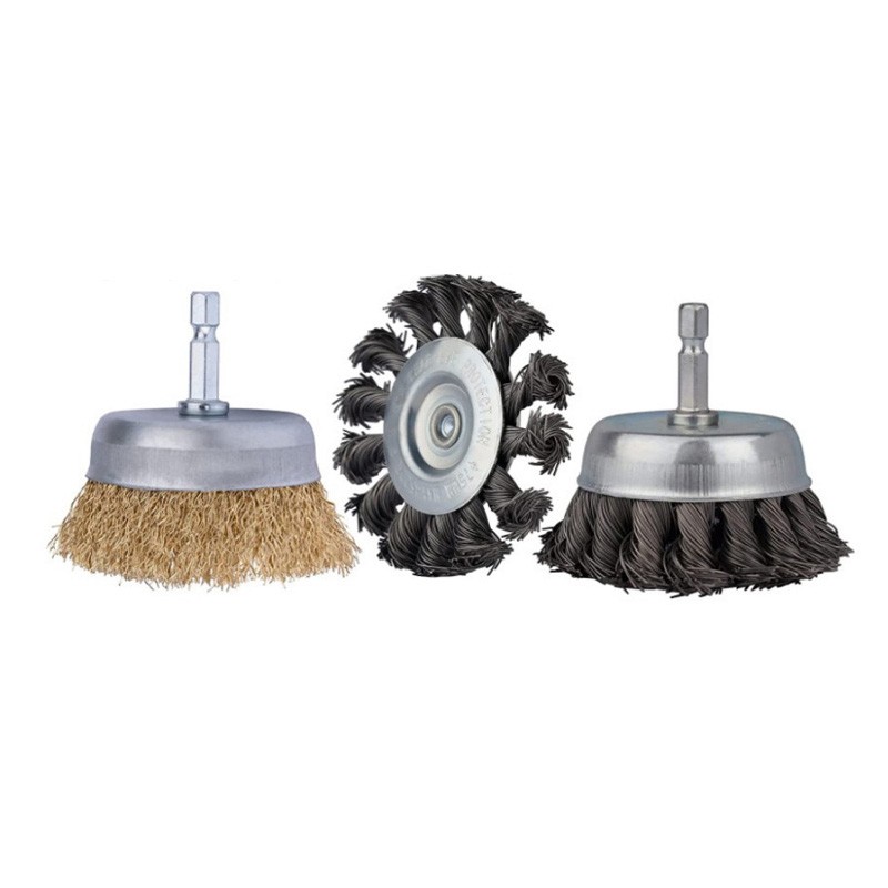 Drill Wire Brush Set Deburring Rust Removal Cleaning Polishing Twisted