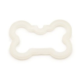 InstaPetTags Custom Bone Shaped Pet Id Dog Tag Silencer, Glows in the Dark